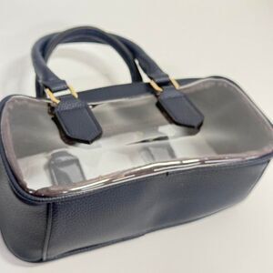 Clear Navy Blue Top Handle Crossbody Stadium Approved Purse NWT